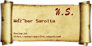 Wöber Sarolta névjegykártya